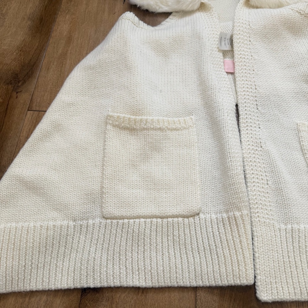 KAUFMAN FRANCO Fur Collar Cardigan Wool Blend Vest Size Small - Picture 8 of 15